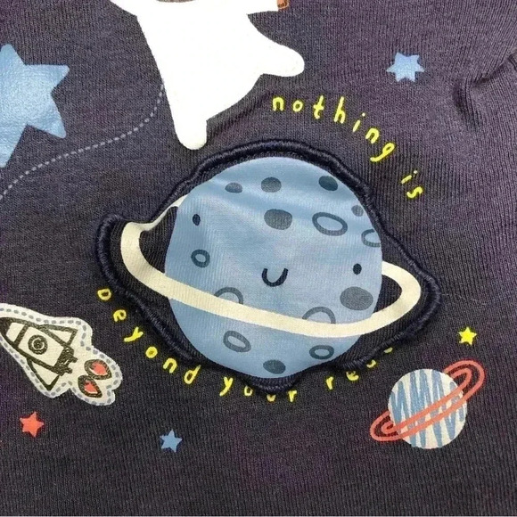 Gerber Onesie  Diaper Shirt Space Alien Blue Size Newborn - Picture 4 of 16